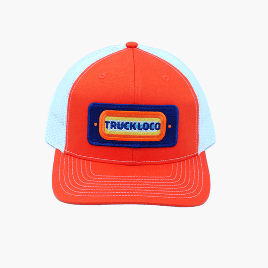 Truckloco Vintage Patch // Red-Orange White